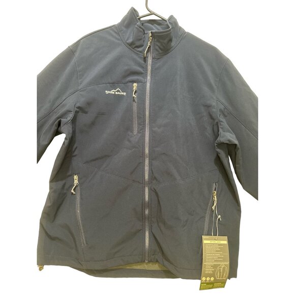 Eddie Bauer Soft Shell Jacket Men Large Blue Full Zip Waterproof Gorpcore Office - Picture 6 of 16